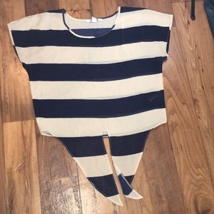 Blouse W/ Tie Bottom
